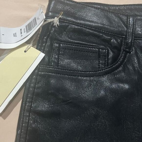 Aritzia Wilfred The Melina High-waisted Vegan Leather Pants in Black Size 6 NWT - Picture 13 of 13